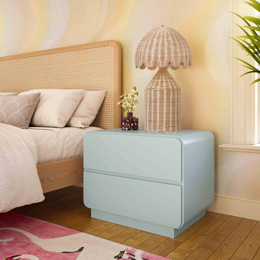 Sagura Nightstand by TOV Furniture. Made from acacia, mdf in a modern style.