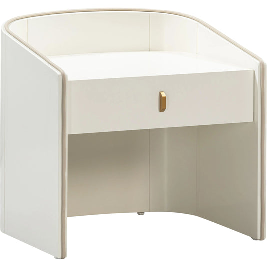 Collins Nightstand by TOV Furniture. Made from acacia, mdf in a modern style.