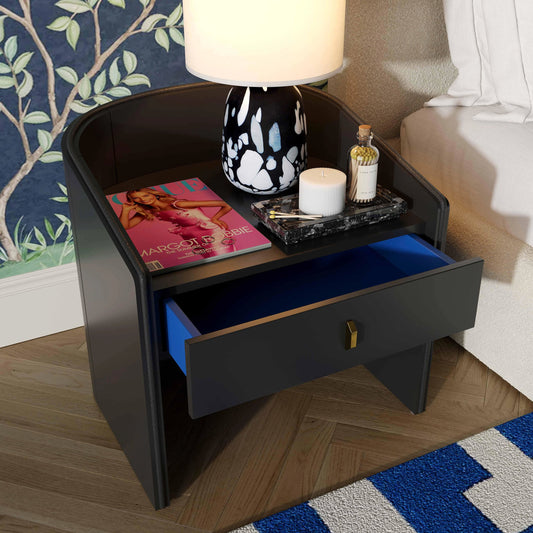 Collins Nightstand by TOV Furniture. Made from acacia, mdf in a modern style.
