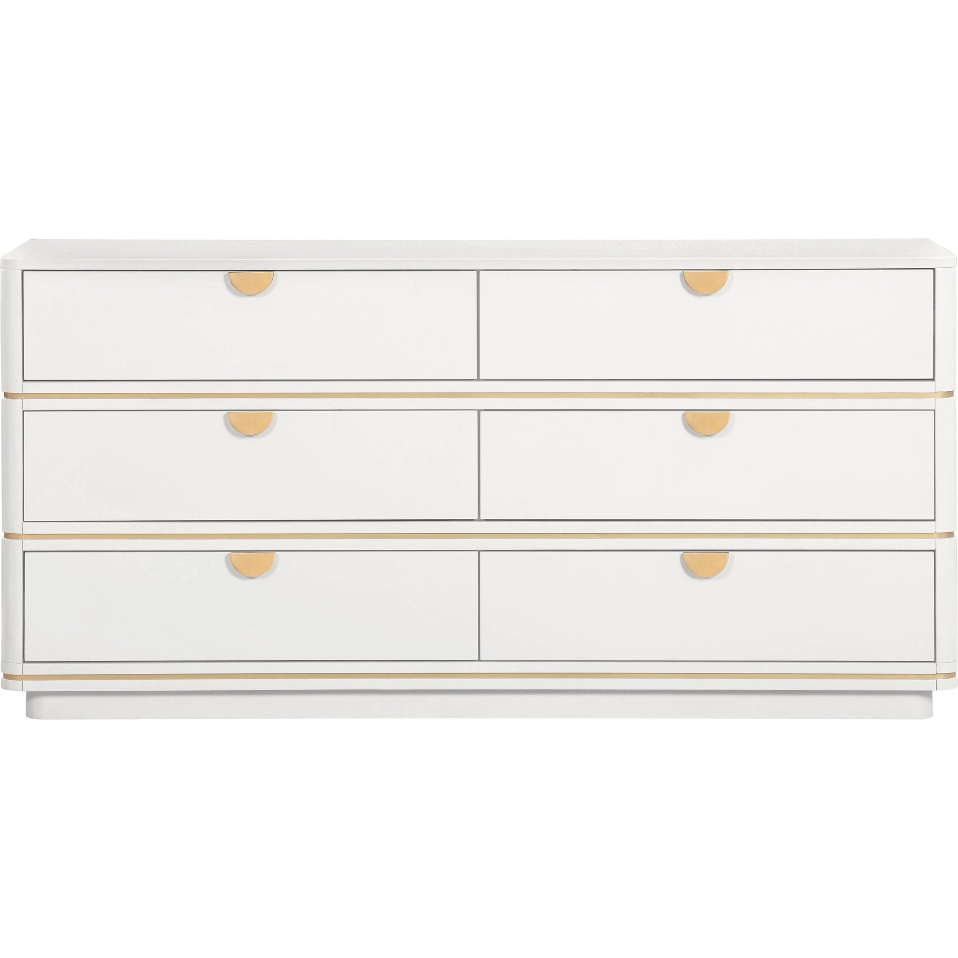 Julieta 6 Drawer Dresser by TOV Furniture. Made from acacia, mdf, plastic in a modern style.