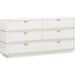 Julieta 6 Drawer Dresser by TOV Furniture. Made from acacia, mdf, plastic in a modern style.