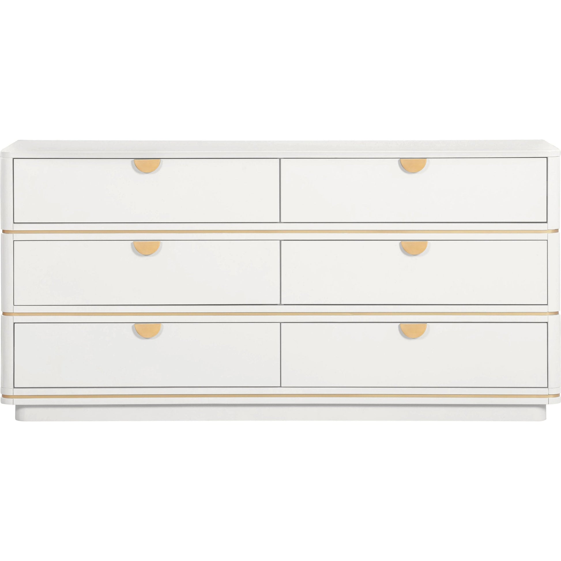 Julieta 6 Drawer Dresser by TOV Furniture. Made from acacia, mdf, plastic in a modern style.