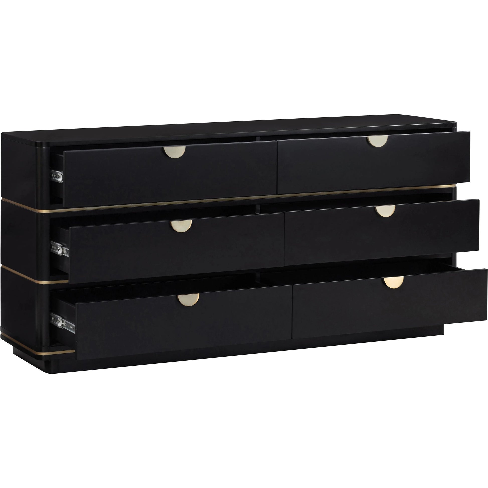 Julieta 6 Drawer Dresser by TOV Furniture. Made from acacia, mdf, plastic in a modern style.