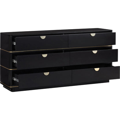 Julieta 6 Drawer Dresser by TOV Furniture. Made from acacia, mdf, plastic in a modern style.
