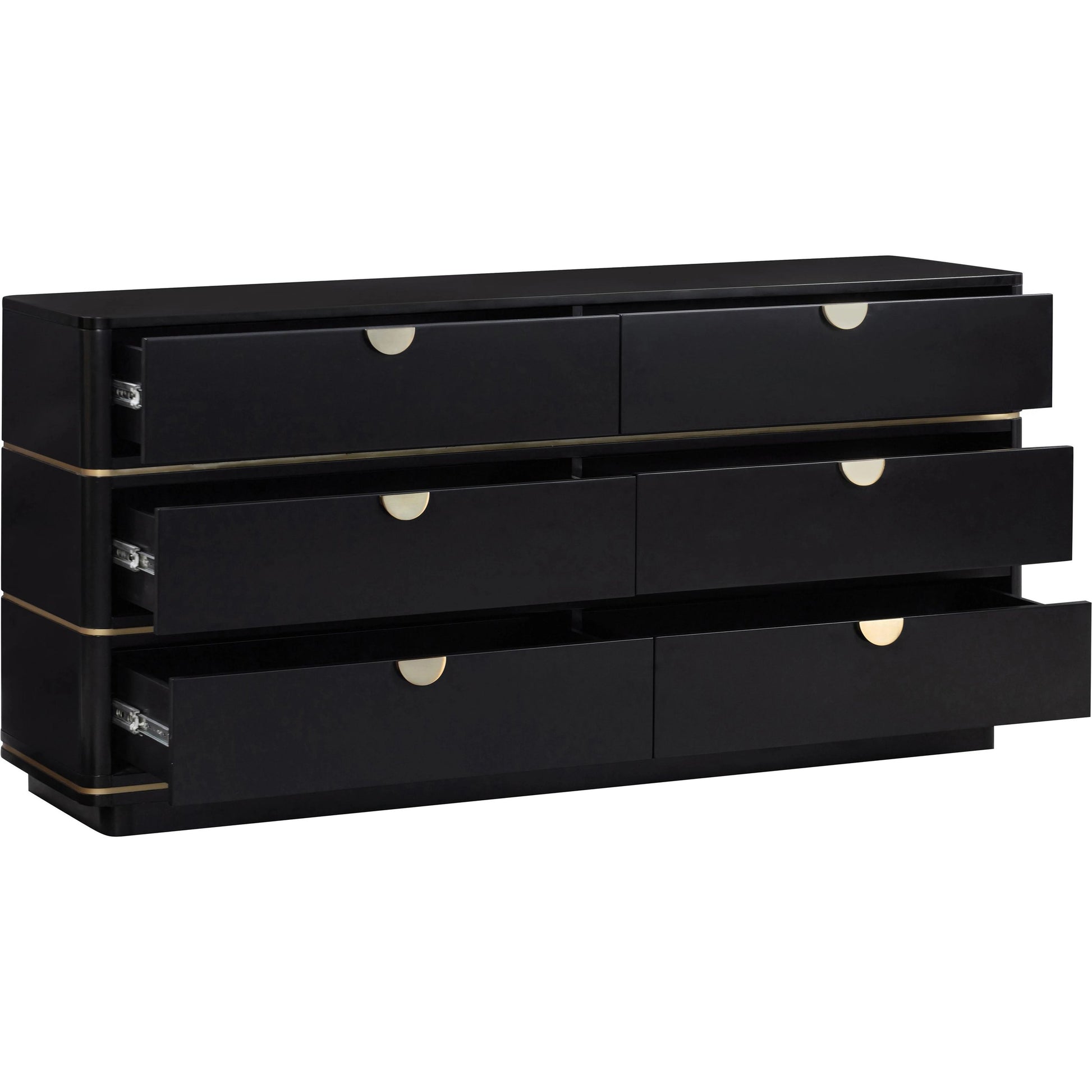 Julieta 6 Drawer Dresser by TOV Furniture. Made from acacia, mdf, plastic in a modern style.