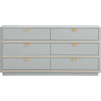 Julieta 6 Drawer Dresser by TOV Furniture. Made from acacia, mdf, plastic in a modern style.