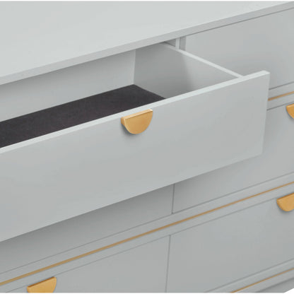 Julieta 6 Drawer Dresser by TOV Furniture. Made from acacia, mdf, plastic in a modern style.