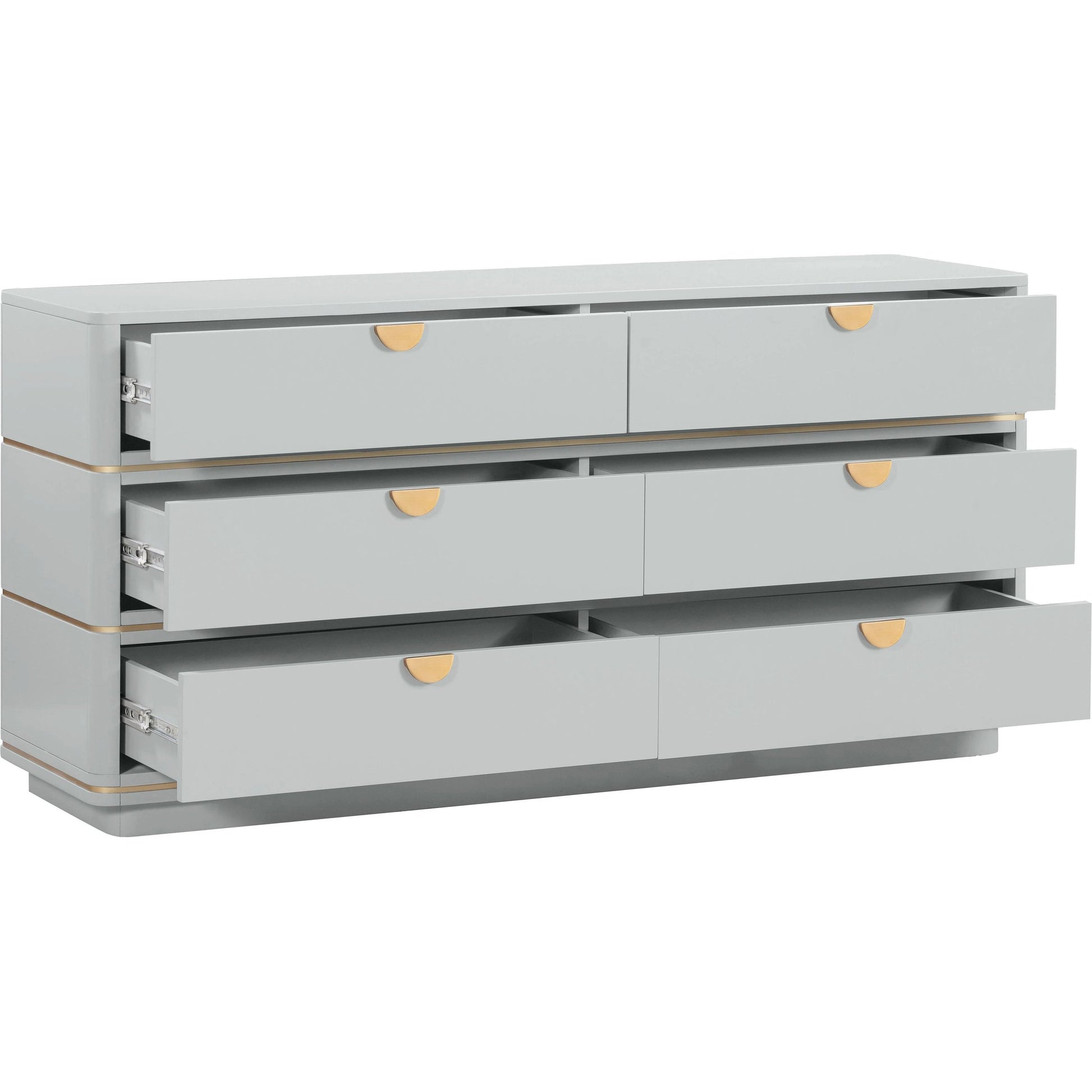 Julieta 6 Drawer Dresser by TOV Furniture. Made from acacia, mdf, plastic in a modern style.