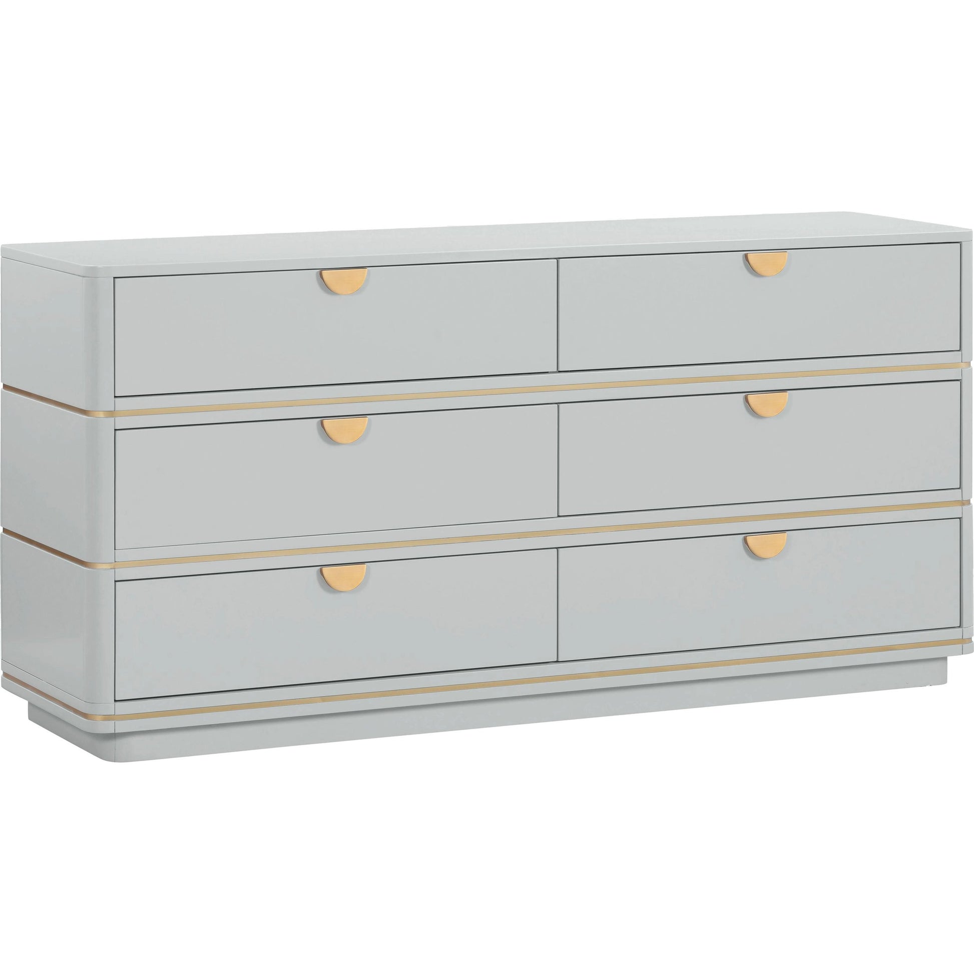 Julieta 6 Drawer Dresser by TOV Furniture. Made from acacia, mdf, plastic in a modern style.