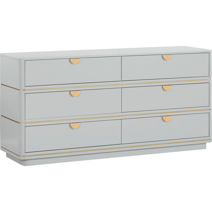 Julieta 6 Drawer Dresser by TOV Furniture. Made from acacia, mdf, plastic in a modern style.