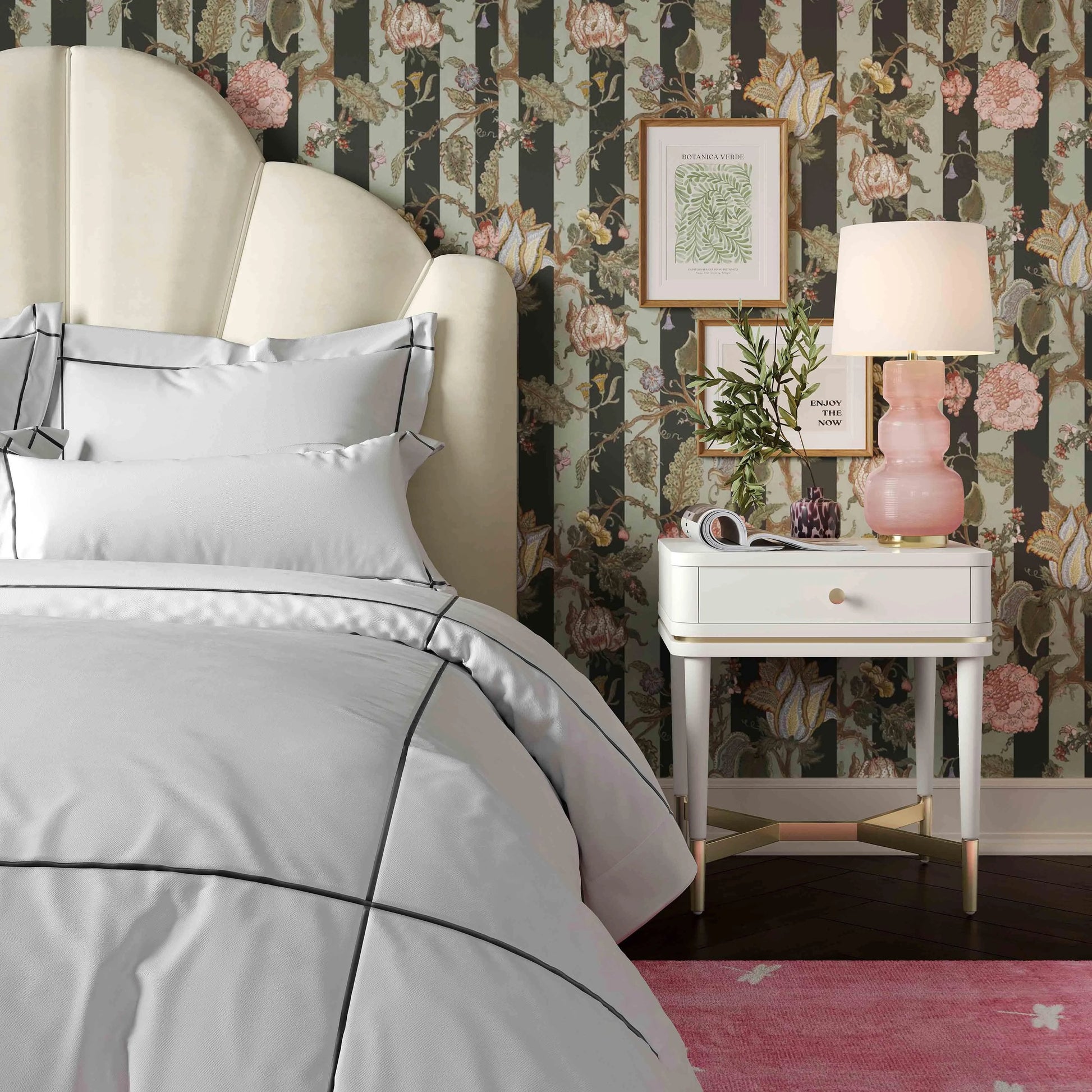 Julieta Nightstand by TOV Furniture. Made from acacia, iron, mdf, plastic in a modern style.