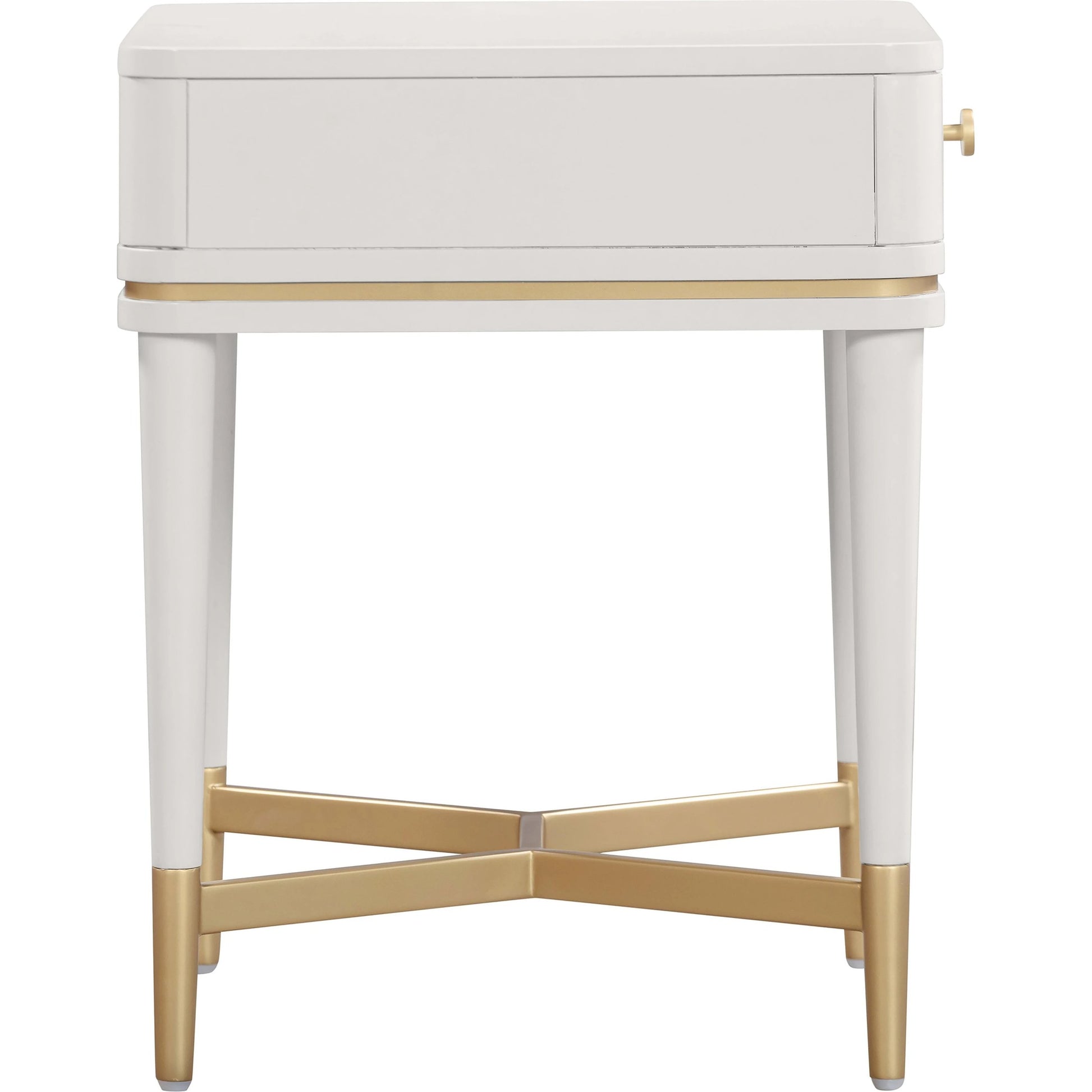 Julieta Nightstand by TOV Furniture. Made from acacia, iron, mdf, plastic in a modern style.