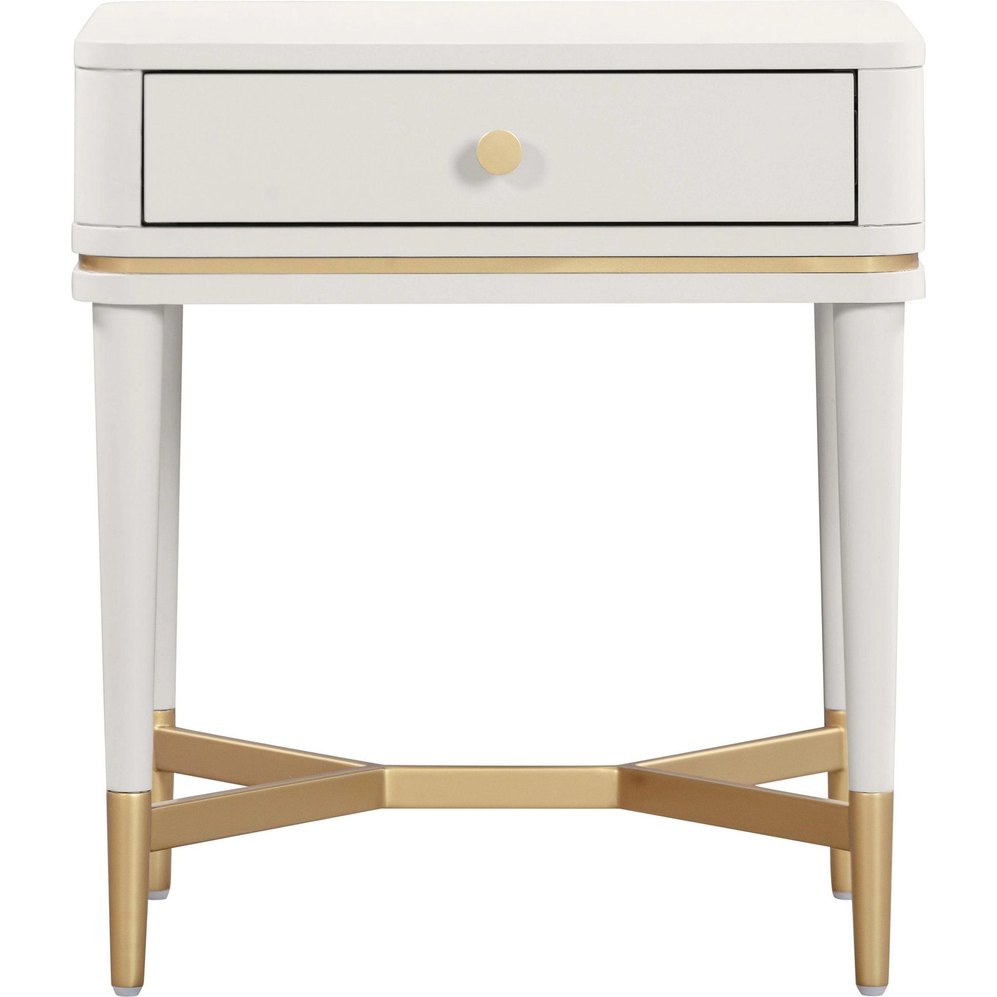 Julieta Nightstand by TOV Furniture. Made from acacia, iron, mdf, plastic in a modern style.