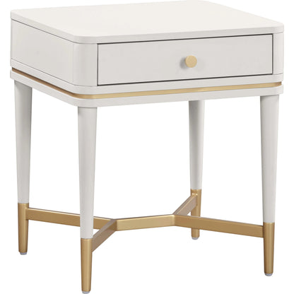 Julieta Nightstand by TOV Furniture. Made from acacia, iron, mdf, plastic in a modern style.