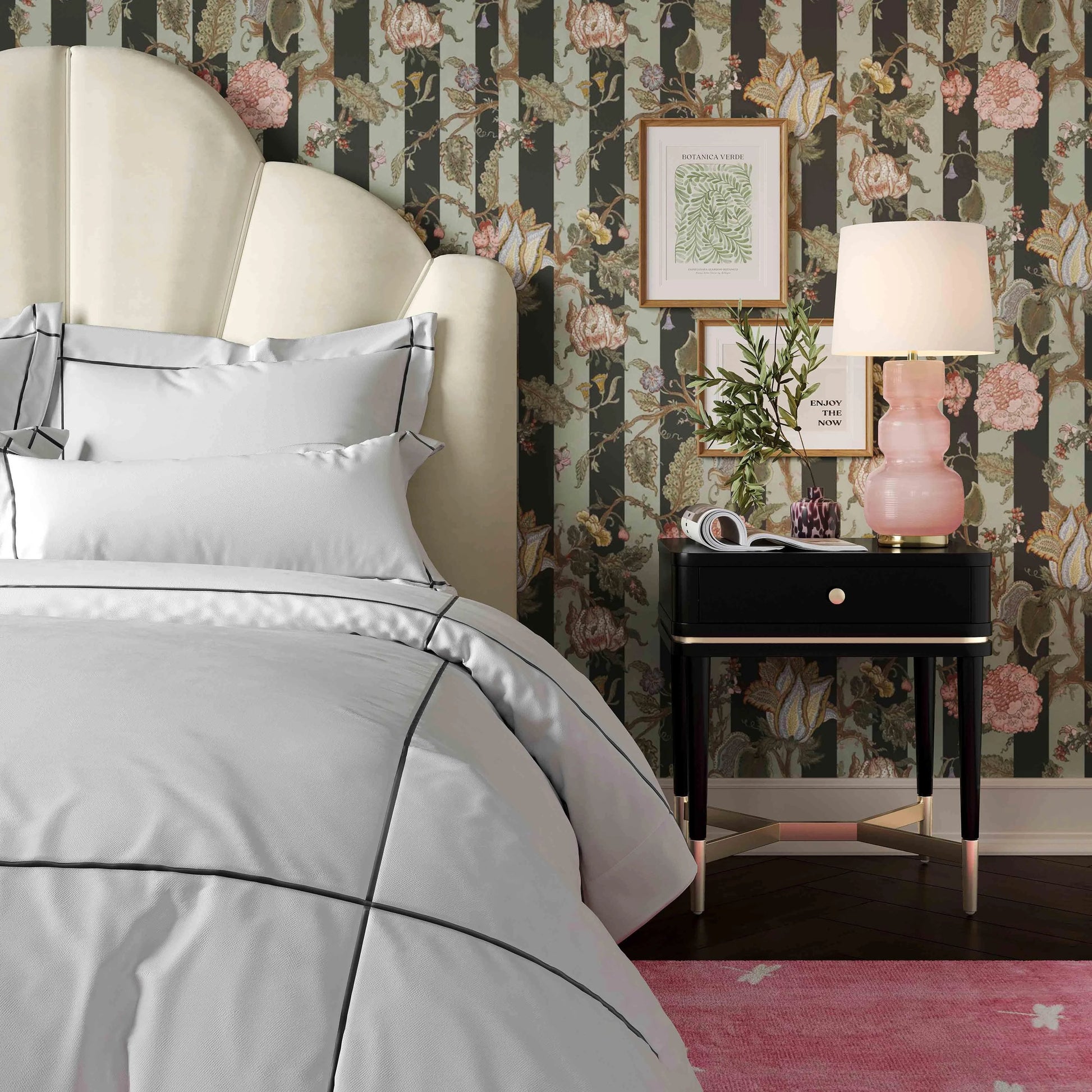 Julieta Nightstand by TOV Furniture. Made from acacia, iron, mdf, plastic in a modern style.