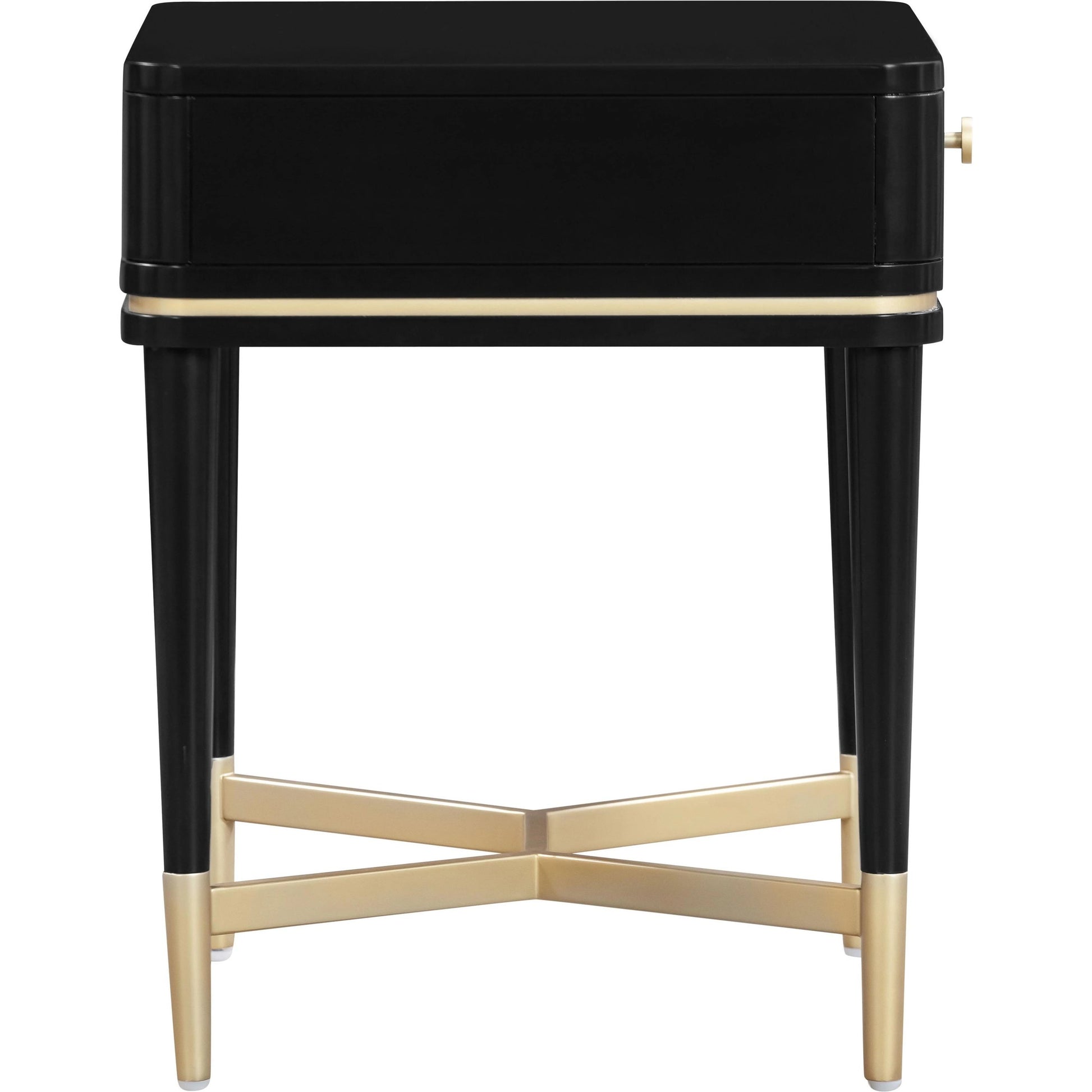 Julieta Nightstand by TOV Furniture. Made from acacia, iron, mdf, plastic in a modern style.