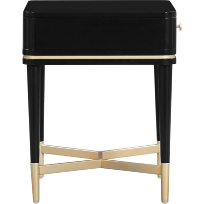 Julieta Nightstand by TOV Furniture. Made from acacia, iron, mdf, plastic in a modern style.