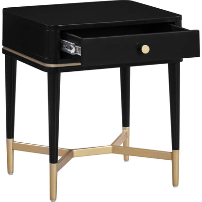 Julieta Nightstand by TOV Furniture. Made from acacia, iron, mdf, plastic in a modern style.