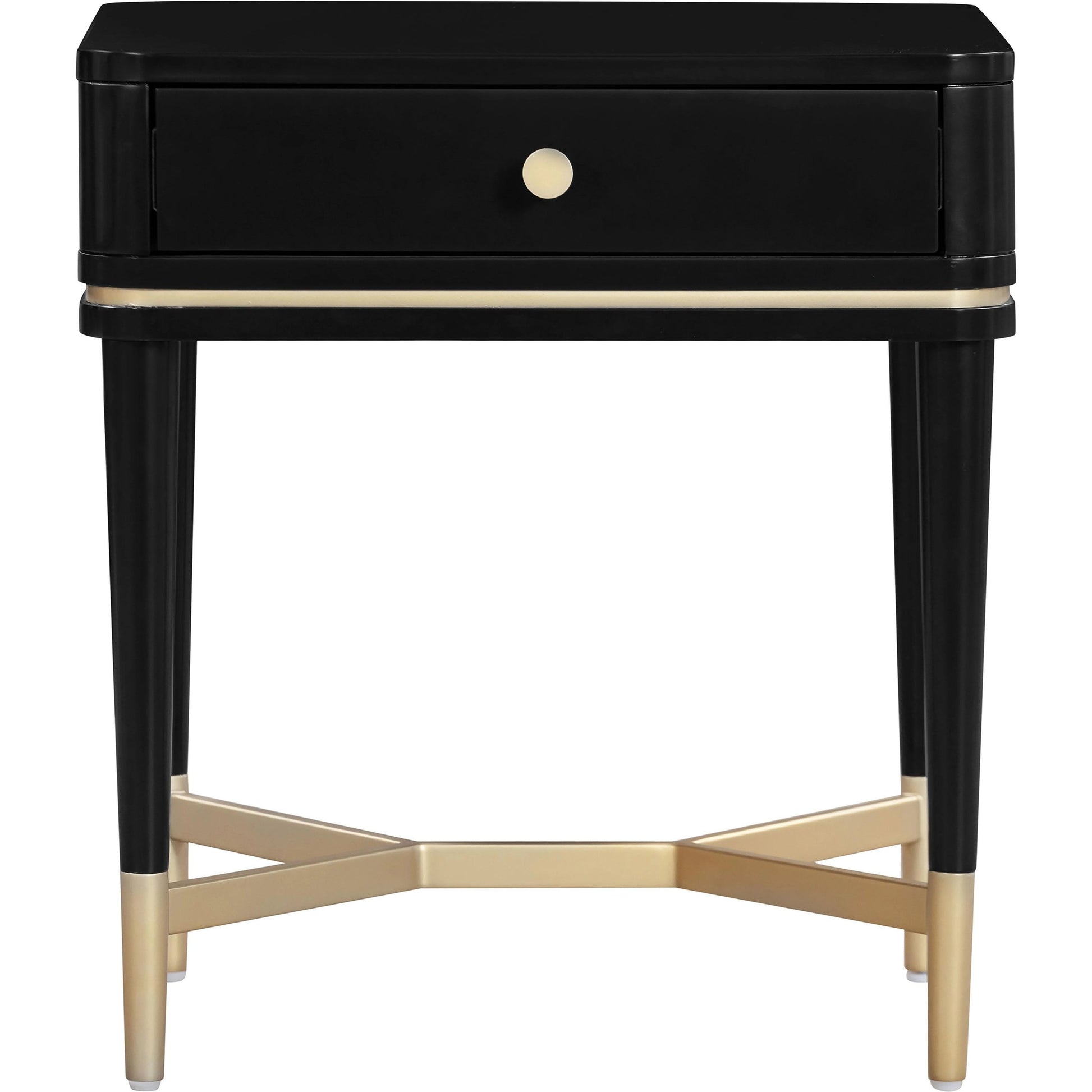Julieta Nightstand by TOV Furniture. Made from acacia, iron, mdf, plastic in a modern style.
