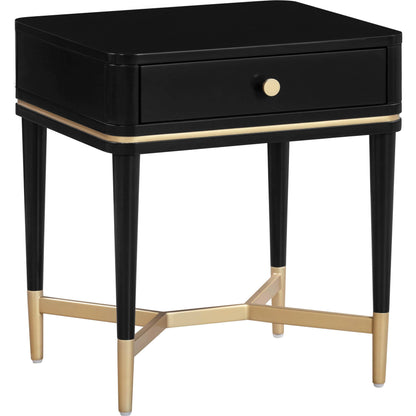 Julieta Nightstand by TOV Furniture. Made from acacia, iron, mdf, plastic in a modern style.