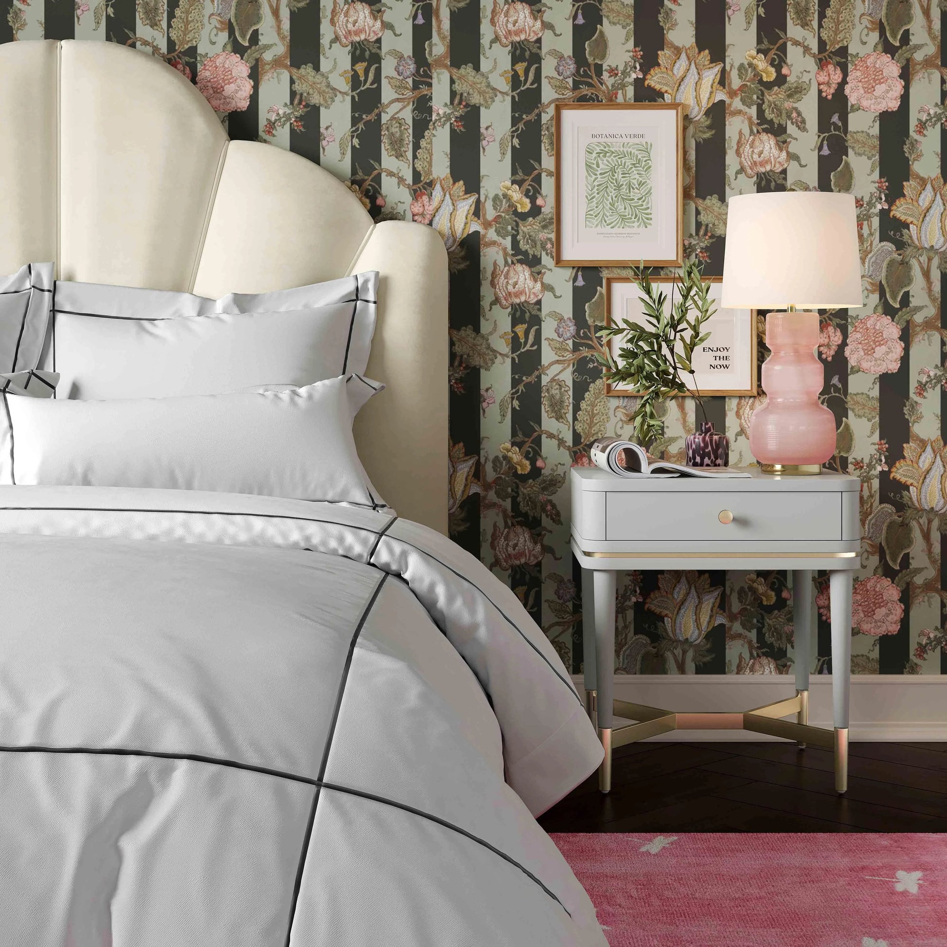 Julieta Nightstand by TOV Furniture. Made from acacia, iron, mdf, plastic in a modern style.