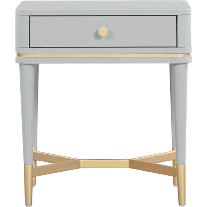 Julieta Nightstand by TOV Furniture. Made from acacia, iron, mdf, plastic in a modern style.