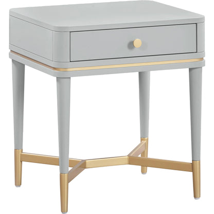 Julieta Nightstand by TOV Furniture. Made from acacia, iron, mdf, plastic in a modern style.