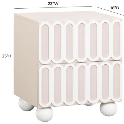 Tori Motif Nightstand by TOV Furniture. Made from unique in a eclectic & global style.