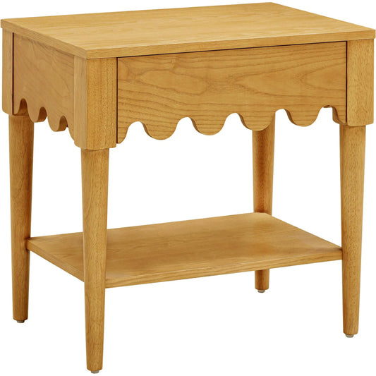 Oodle Nightstand by TOV Furniture in natural. Made from ash veneer, mdf, wood in a unique style.