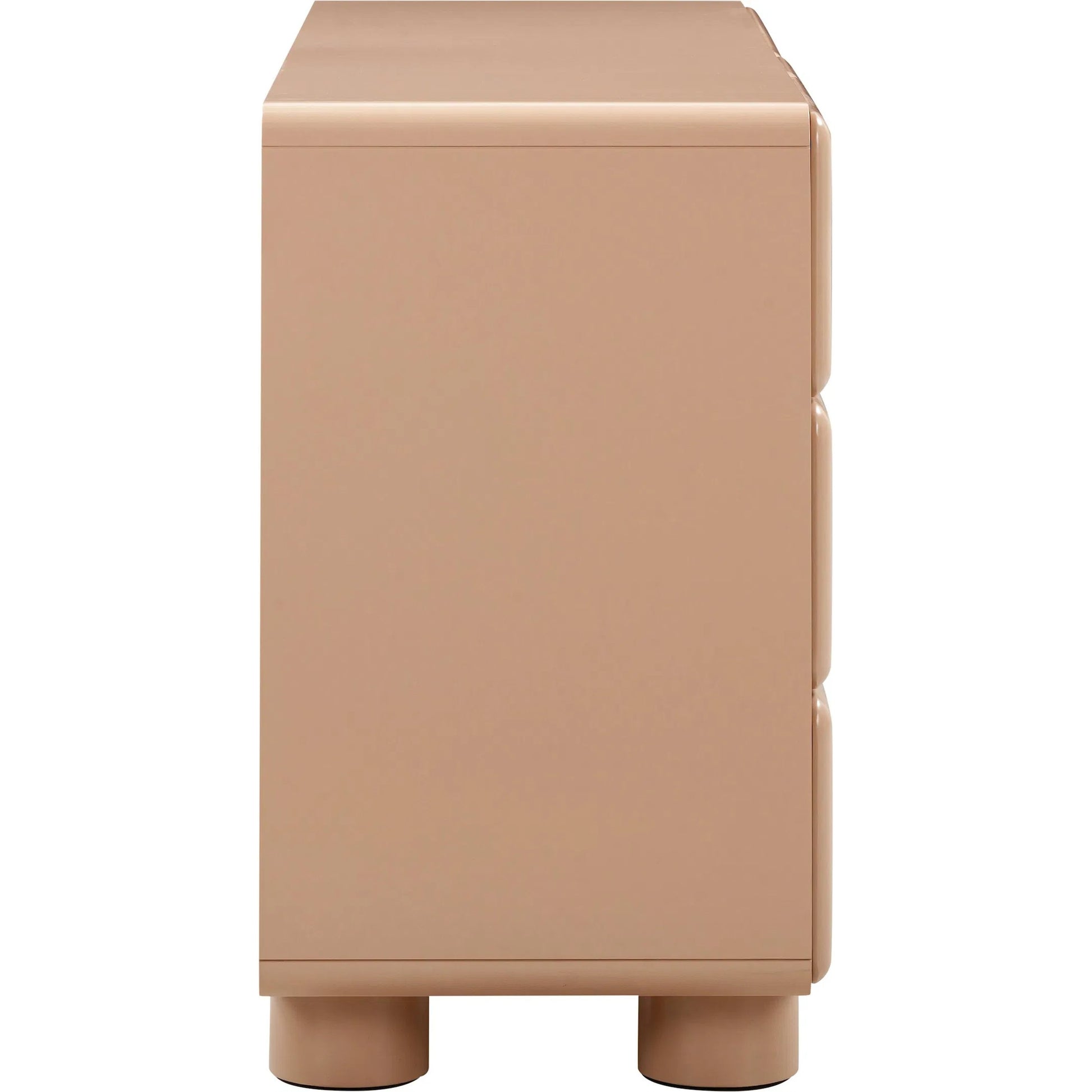 Tammy 6-Drawer Dresser by TOV Furniture in white. Made from mdf, rubberwood in a unique style.