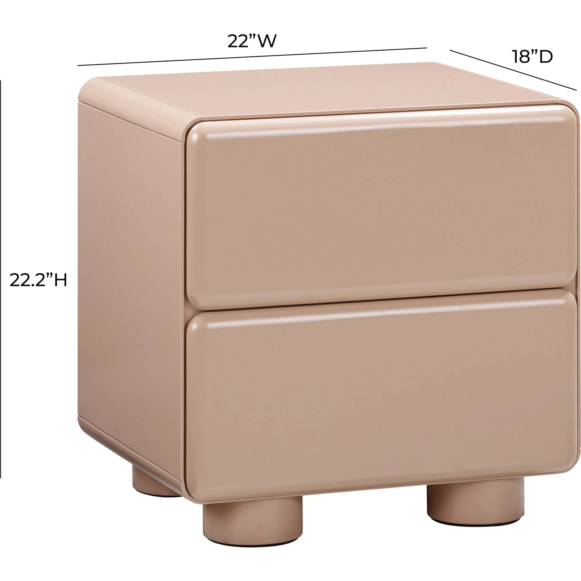 Tammy Nightstand by TOV Furniture. Made from mdf, rubberwood in a eclectic & global style.