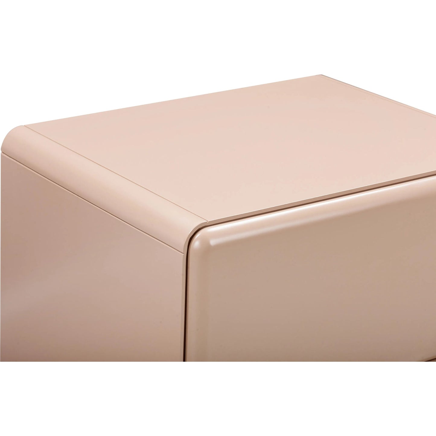 009 SI-2248509 | Closeup | Tammy Nightstand by TOV Furniture in taupe. Made from mdf, rubberwood in a unique style.