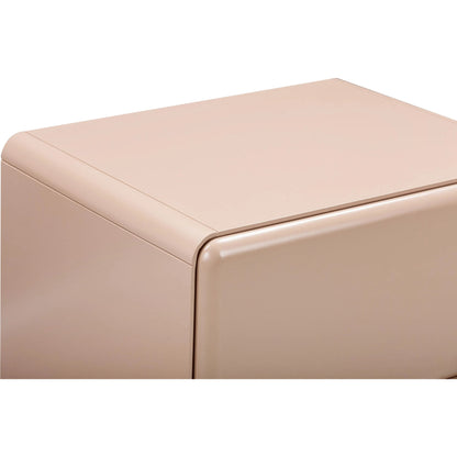 Tammy Nightstand by TOV Furniture in taupe. Made from mdf, rubberwood in a unique style.