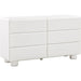 Tammy 6-Drawer Dresser by TOV Furniture in white. Made from mdf, rubberwood in a unique style.