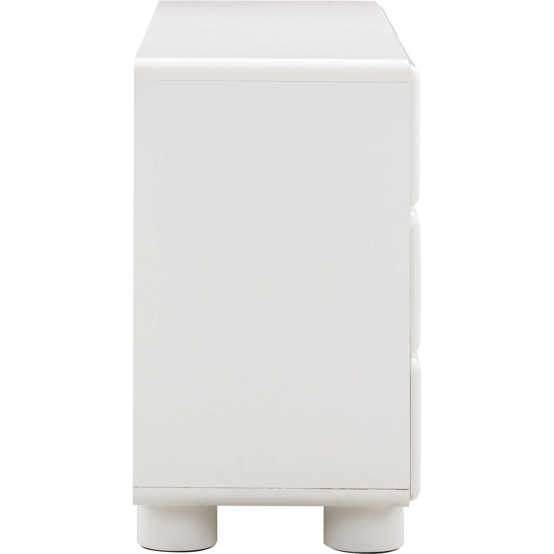 Tammy 6-Drawer Dresser by TOV Furniture in white. Made from mdf, rubberwood in a unique style.