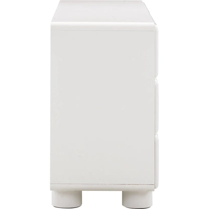 Tammy 6-Drawer Dresser by TOV Furniture in white. Made from mdf, rubberwood in a unique style.