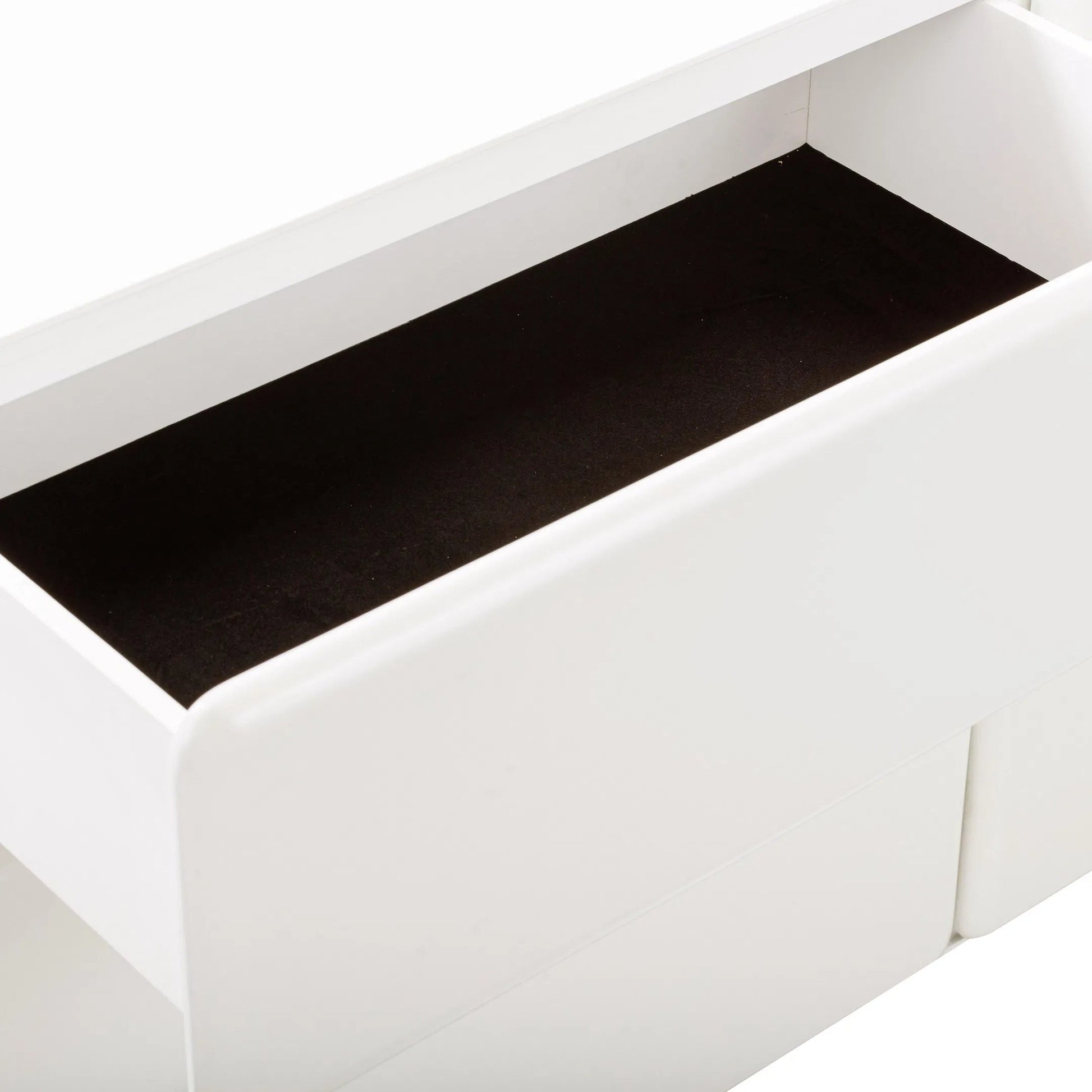 Tammy 6-Drawer Dresser by TOV Furniture in white. Made from mdf, rubberwood in a unique style.