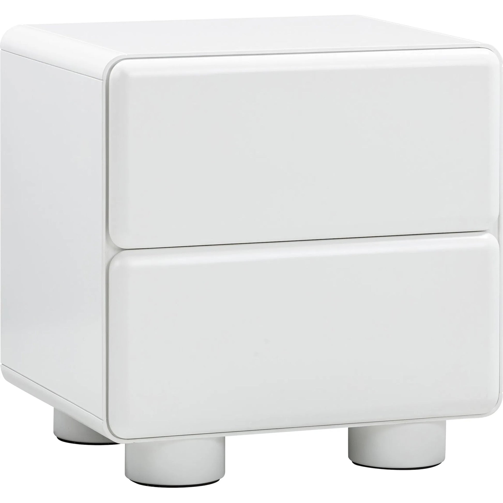 Tammy Nightstand by TOV Furniture in taupe. Made from mdf, rubberwood in a unique style.