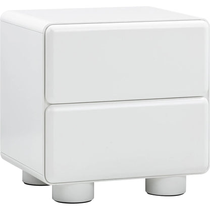 Tammy Nightstand by TOV Furniture in taupe. Made from mdf, rubberwood in a unique style.