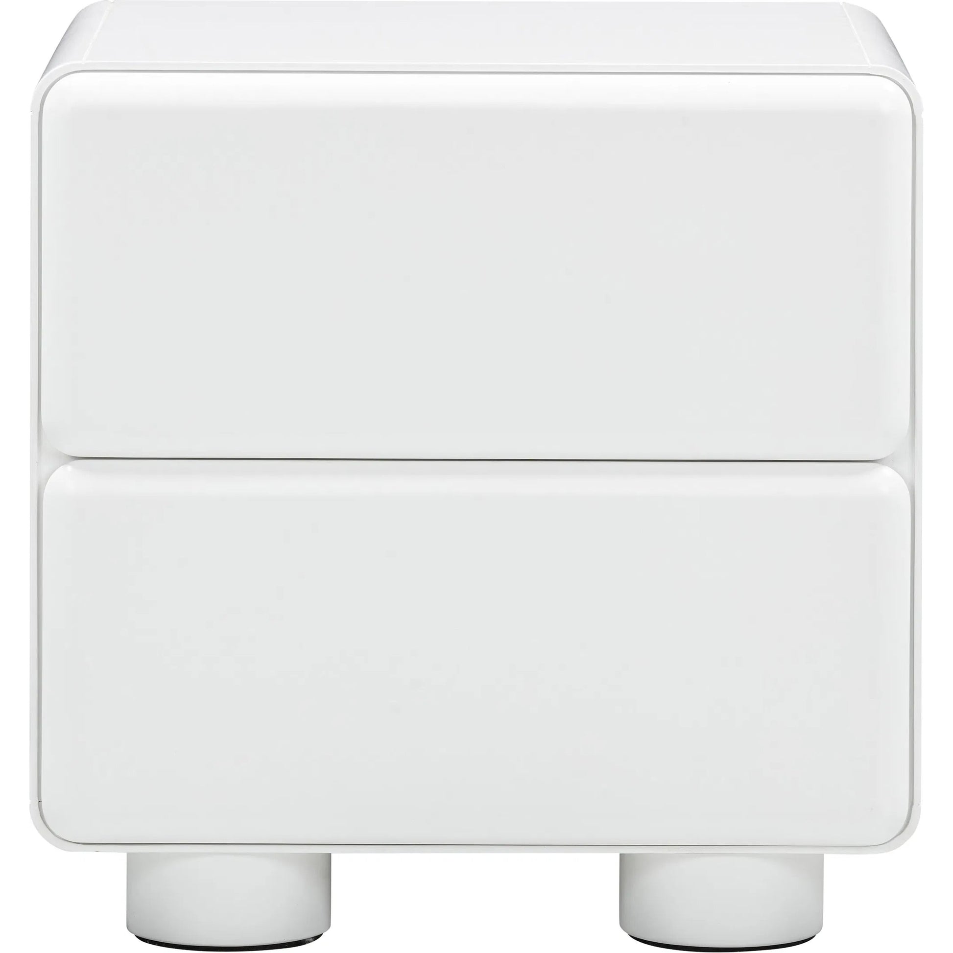 Tammy Nightstand by TOV Furniture in taupe. Made from mdf, rubberwood in a unique style.