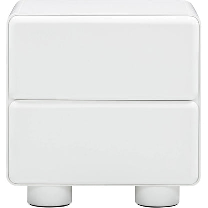 Tammy Nightstand by TOV Furniture in taupe. Made from mdf, rubberwood in a unique style.