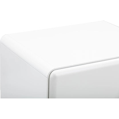 Tammy Nightstand by TOV Furniture in taupe. Made from mdf, rubberwood in a unique style.