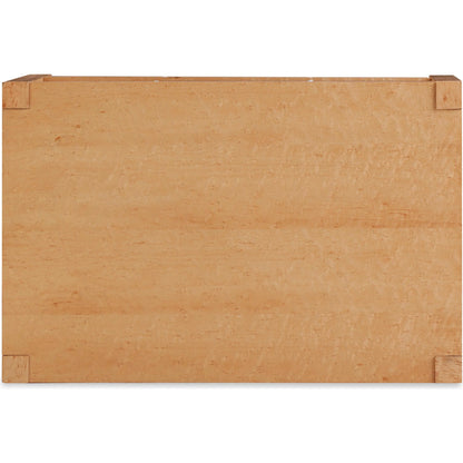 Brandyss Birdseye Maple 2-Drawer Nightstand by TOV Furniture in natural. Made from mdf, plywood, stainless steel, veneer, wood in a transitional style.