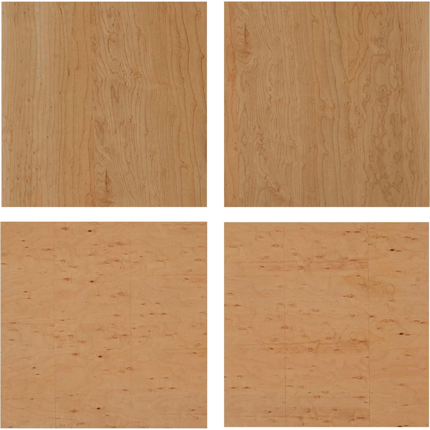 006 SI-2320829 | Closeup | Brandyss Birdseye Maple 2-Drawer Nightstand by TOV Furniture in natural. Made from mdf, plywood, stainless steel, veneer, wood in a transitional style.