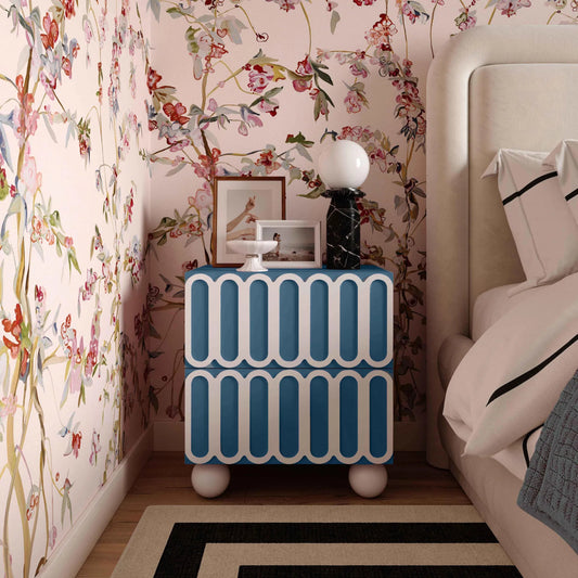 Tori Motif Nightstand by TOV Furniture. Made from unique in a eclectic & global style.