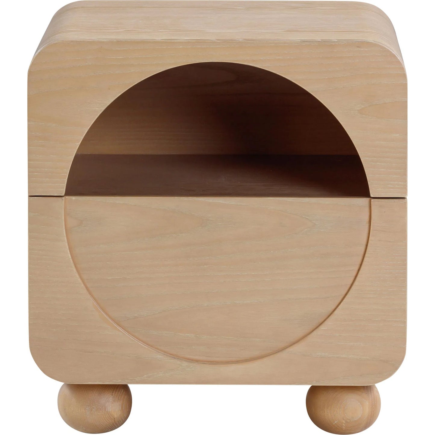 002 SI-2320965 | Additional Silo | Moonrise Ash Nightstand by TOV Furniture in natural. Made from mdf, plywood, veneer, wood in a transitional style.