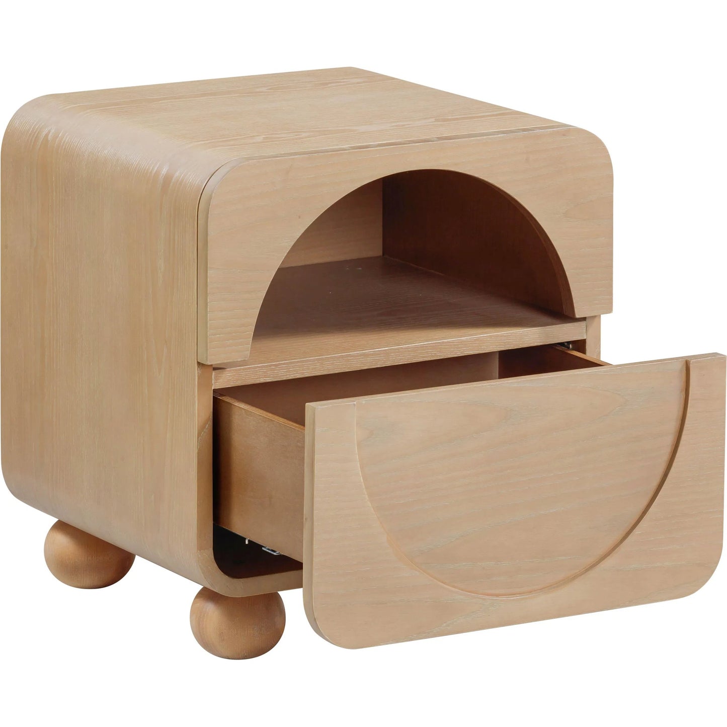 003 SI-2320965 | Additional Silo | Moonrise Ash Nightstand by TOV Furniture in natural. Made from mdf, plywood, veneer, wood in a transitional style.