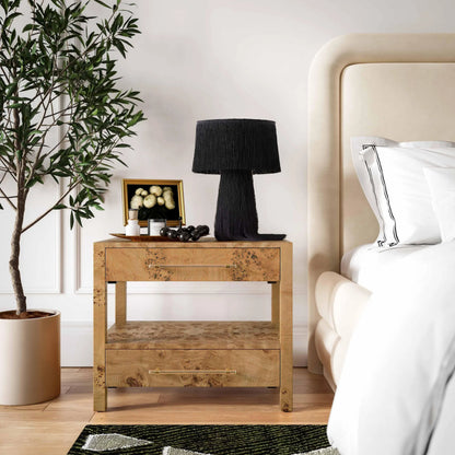 Brandyss Burl Nightstand by TOV Furniture. Made from unique in a modern style.