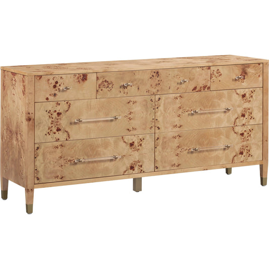 Brandyss Burl 7-Drawer Dresser by TOV Furniture. Made from birch, mdf, plywood, veneer in a eclectic & global style.