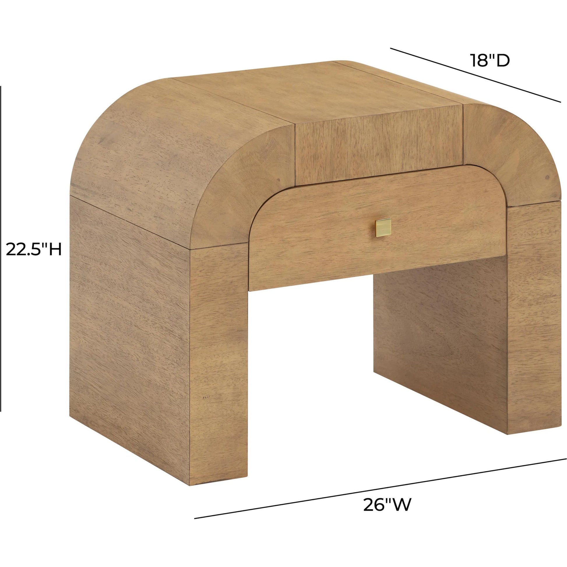 Hump Nightstand by TOV Furniture. Made from unique in a modern style.